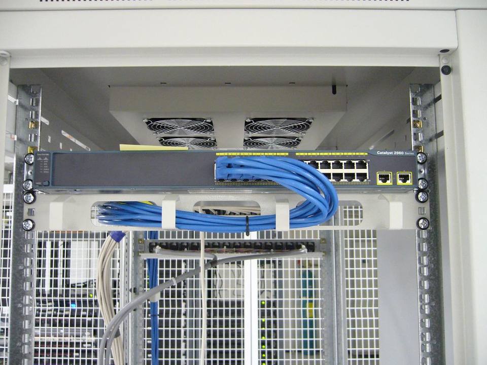 Network equipment in a server room